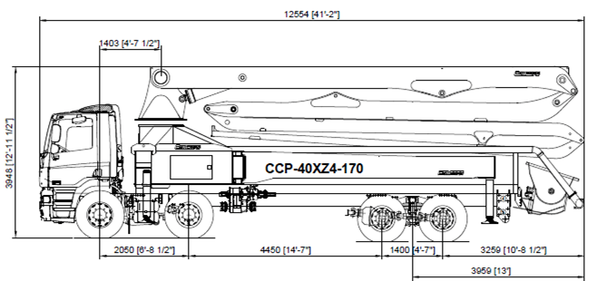 40‐Metre 4 Section Z‐Fold Boom Pump - CCP‐40XZ4‐170 - Concord Concrete Pumps Australia
